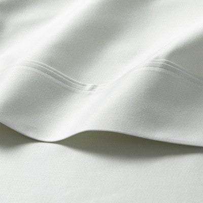 New - 400 Thread Count Solid Cotton Performance Sheet Set - Threshold ThresholdBullseye Deals