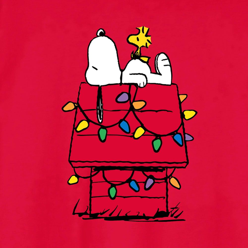 New - Men's Snoopy Holiday Lounge Set - Red/Green S