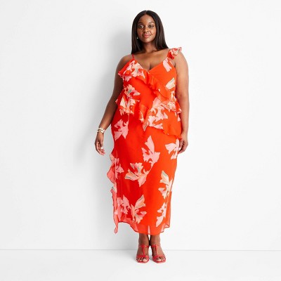 New - Future Collective with Jenee Naylor Women's Ruffle Maxi Dress Future Collective with Jenee NaylorBullseye Deals