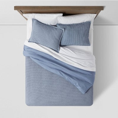 New - Threshold Cotton Waffle Duvet Cover Set Waffle Weave OEKO-TEX ThresholdBullseye Deals