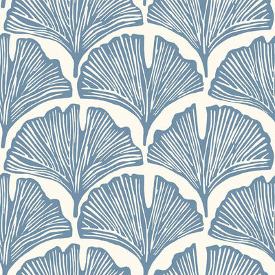 New - Tempaper & Co.® x Novogratz Feather Palm Removable Peel and Stick Wallpaper, Waverly Palm Blue, 28 sq ft: Vinyl, Self-Adhesive, Washable