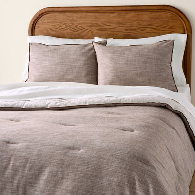 New - 3pc Full/Queen Reversible Comforter Set Brown - Hearth & Hand™ with Magnolia