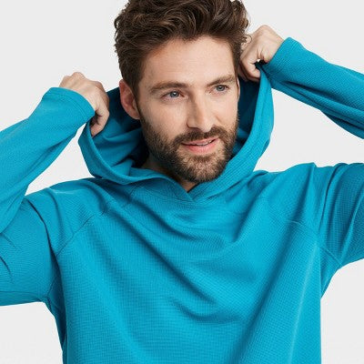 New - All In Motion Men's Pullover Hooded Waffle Knit Hoodie Athletic Fit All in MotionBullseye Deals