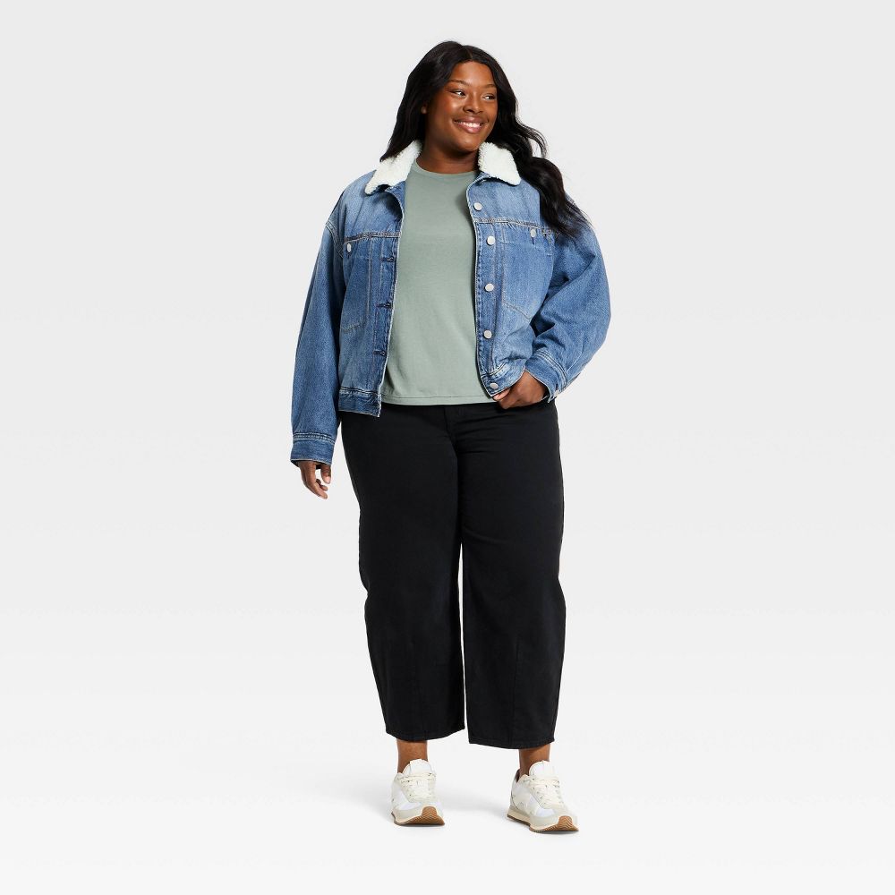 New - Women's Bubble Denim Jacket - Universal Thread™ Light Wash 3X