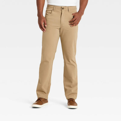 New - Men's Slim Straight Fit Five Pocket Pants - Goodfellow & Co™ Tan 32x30