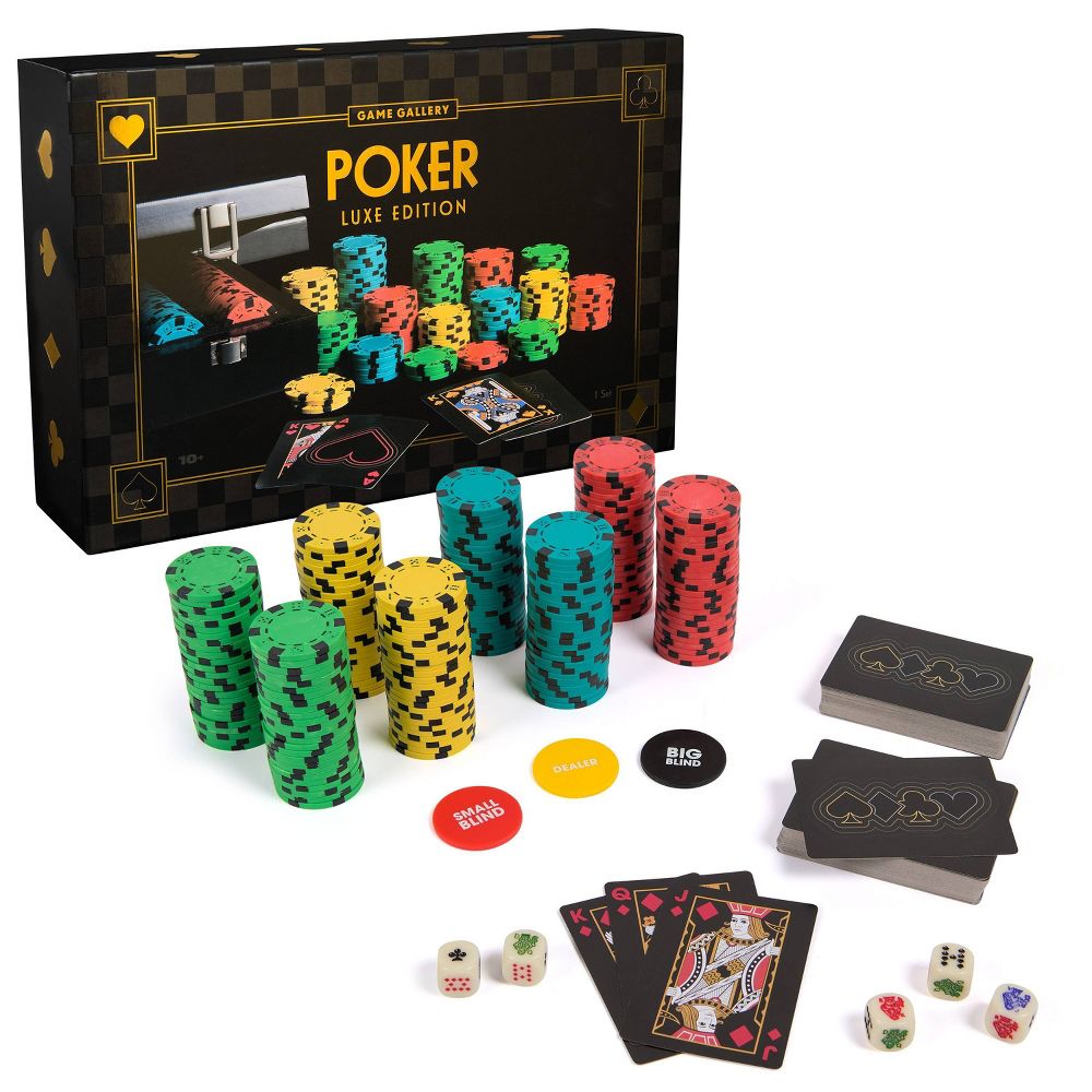 New - Spin Master Games Game Gallery Deluxe 200-Piece Poker Set