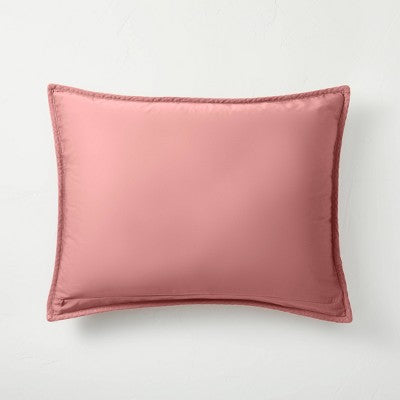 New - Casaluna Pillow Sham Linen-Blend OEKO-TEX Quilted CasalunaBullseye Deals