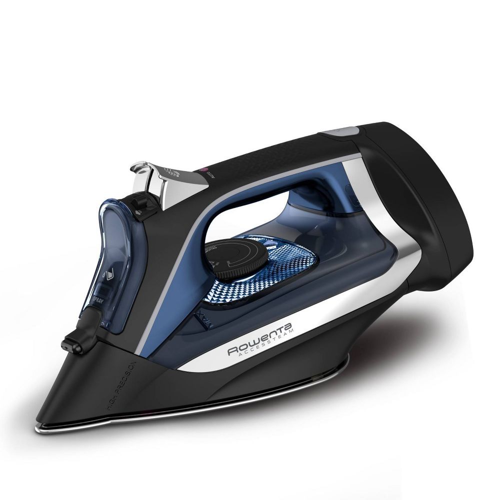 New - Rowenta Steam Iron Access Steam Vertical Steaming Blue/Black