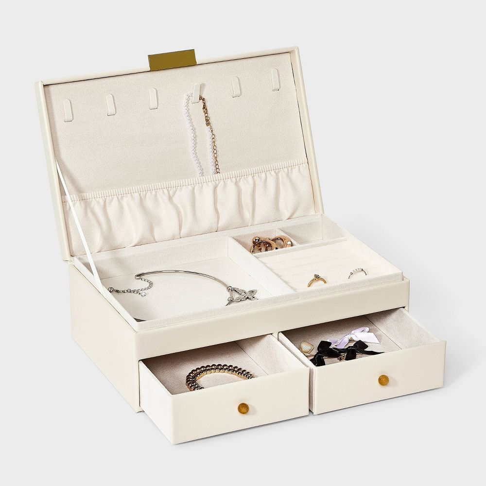 New - Two Drawer Jewelry Organizer - A New Day™ Cream