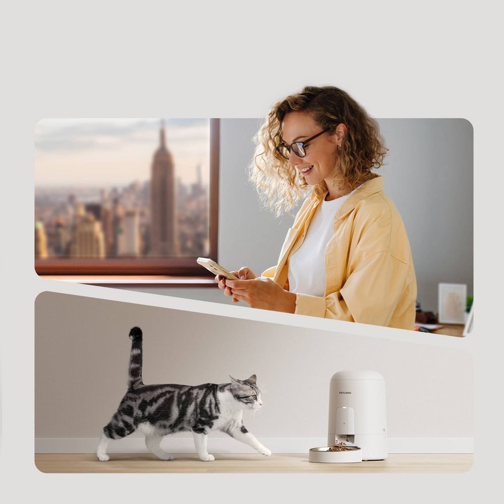 New - Petlibro 2L Wire Free Air Automatic WiFi Cat and Dog Automated Feeder