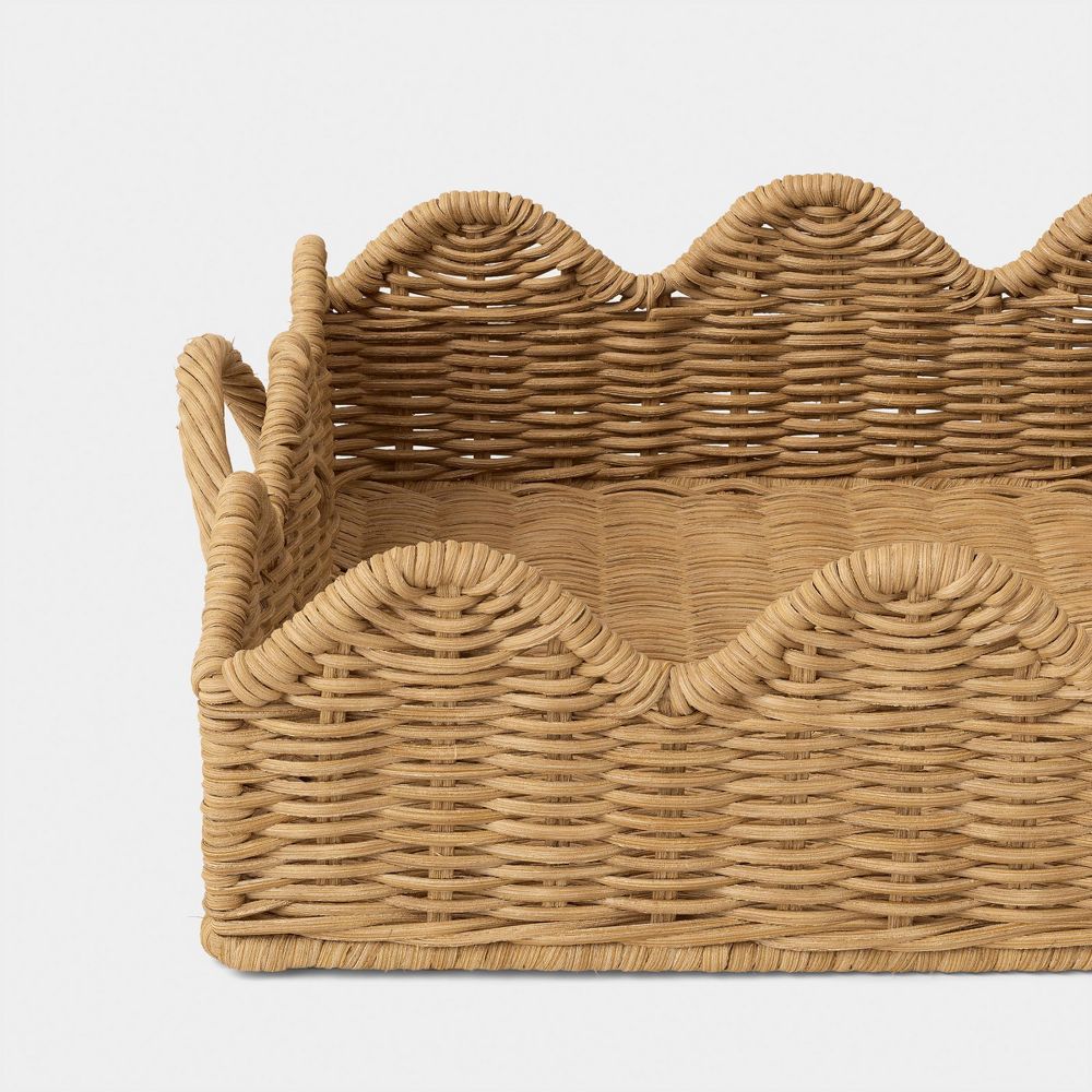 New - Recta Scallop Edge Wicker Tray - Threshold™