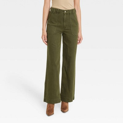 Universal Thread Women's High Waisted Wide Leg Cropped High-Rise Jeans Universal ThreadBullseye Deals