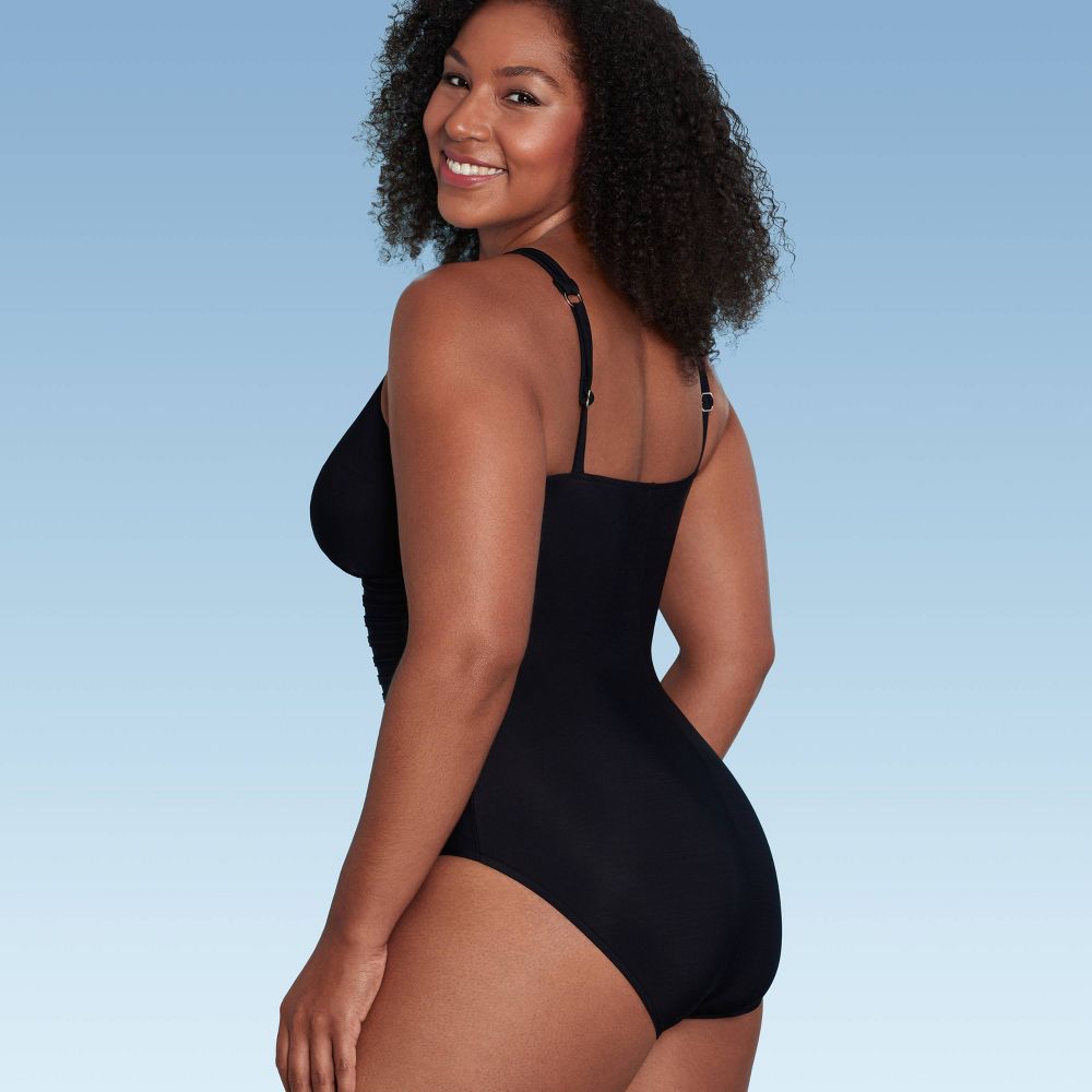 New - Aqua Green Women's Deep V-Neck One Piece Swimsuit UPF 50 Tummy Control Aqua GreenBullseye Deals
