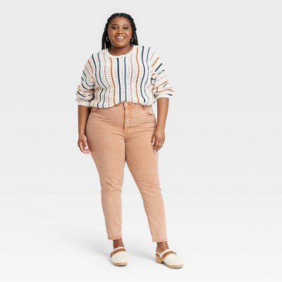 Knox Rose Womens Plus High Rise Relaxed Fit Full Skinny Jeans Heavyweight Knox RoseBullseye Deals