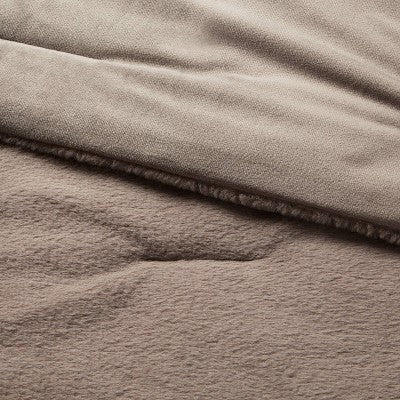 New - Threshold Luxe Faux-Fur Comforter & Sham Set Lightweight ThresholdBullseye Deals