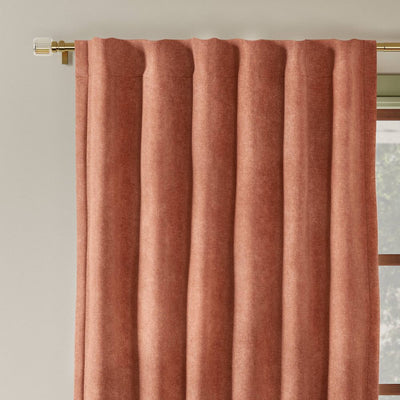 New - 50"x84" Blackout Chenille Curtain Panel Brown - Threshold™: Woven Polyester, Rod Pocket, OEKO-TEX Certified