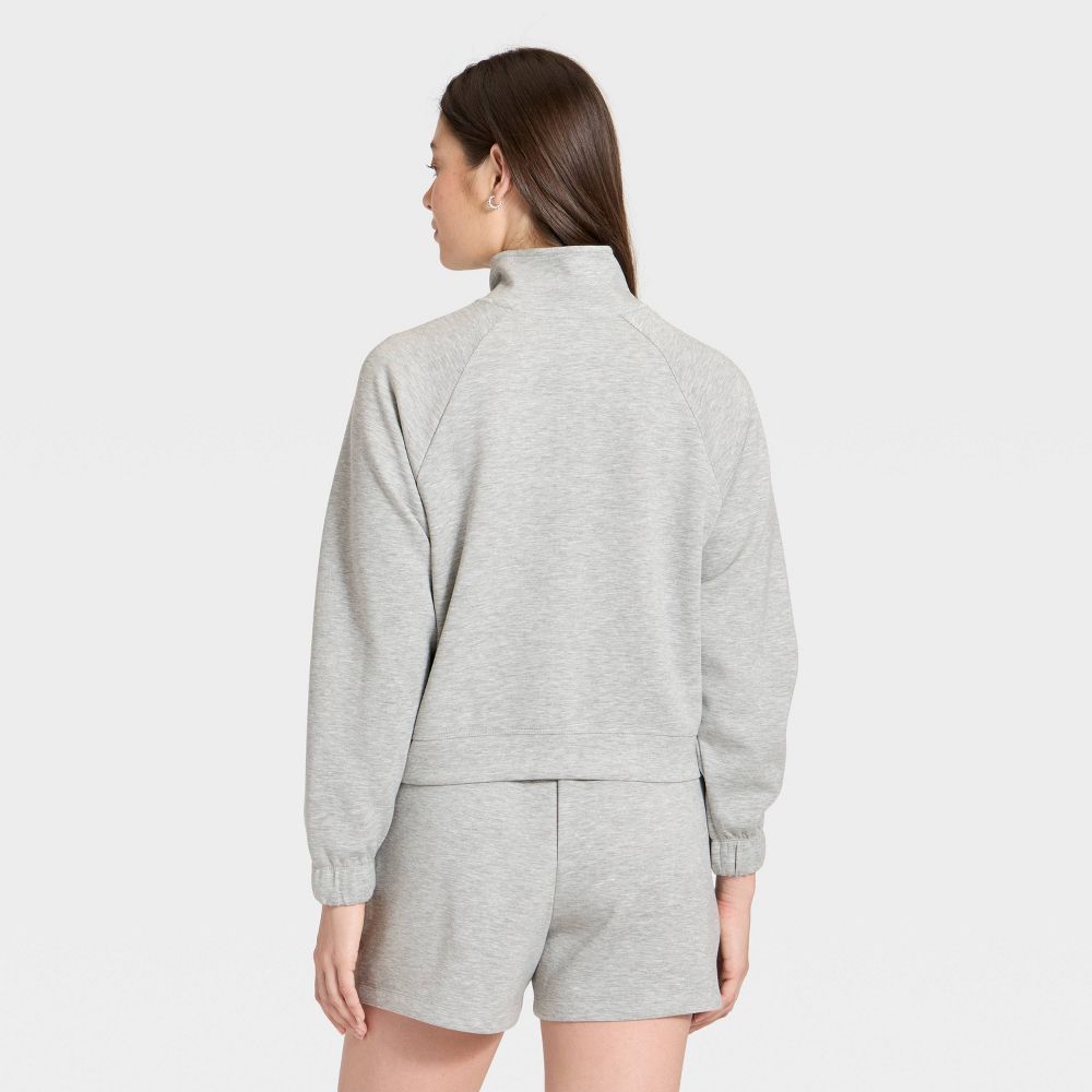 New - Women's Airy Sleek Full Zip Jacket - All In Motion™ Heathered Gray XL