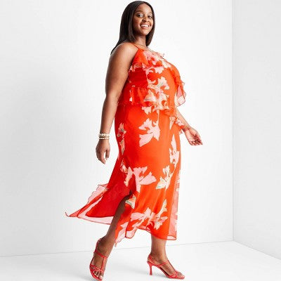 New - Future Collective with Jenee Naylor Women's Ruffle Maxi Dress Future Collective with Jenee NaylorBullseye Deals