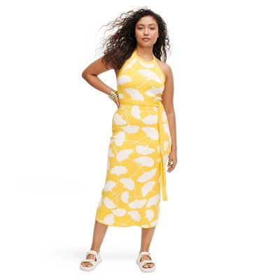 New - Diane von Furstenberg Women's Halter Tie Summer Casual Midi Dress Diane von Furstenberg for TargetBullseye Deals