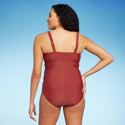 Kona Sol Women's Full Coverage One Piece Swimsuit Tummy Control Kona SolBullseye Deals