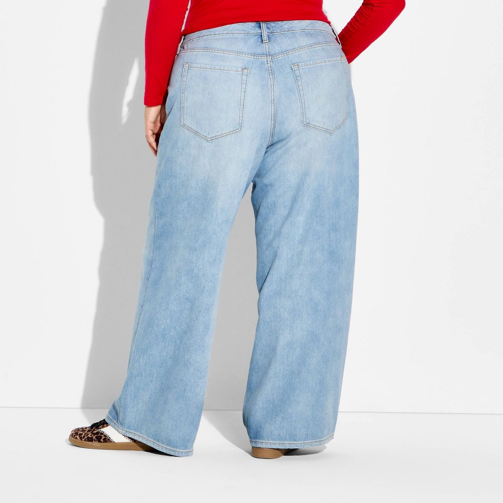 New - Women's Low-Rise Baggy Jeans - Wild Fable™ Blue Denim 17