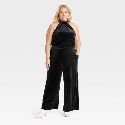 New - Women's Velvet Jumpsuit - A New Day A New DayBullseye Deals