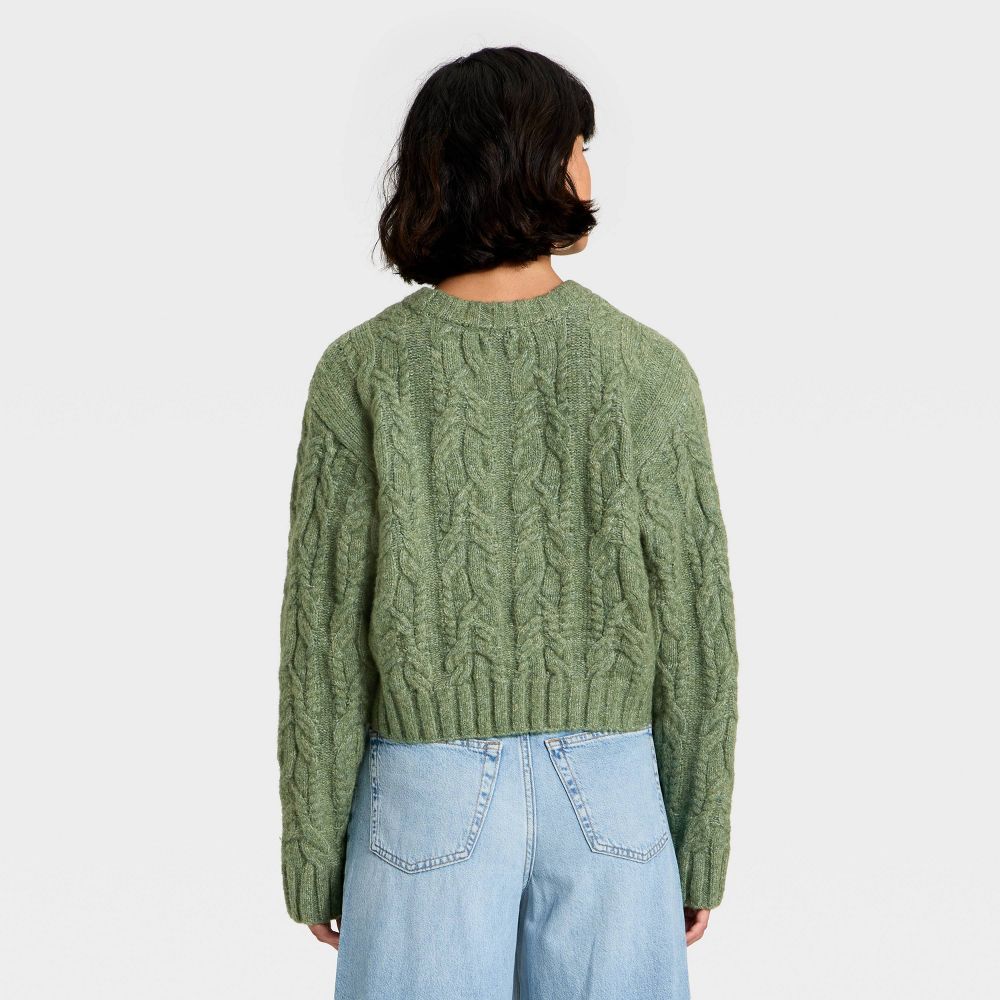 Women's Cozy Cable Crewneck Pullover Sweater - Universal
