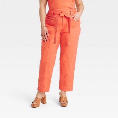 A New Day Women's Tapered Casual High Rise Ankle Length Tie-Front Pants A New DayBullseye Deals