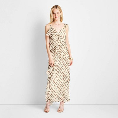 New - Future Collective with Jenee Naylor Women's Ruffle Maxi Dress Future Collective with Jenee NaylorBullseye Deals