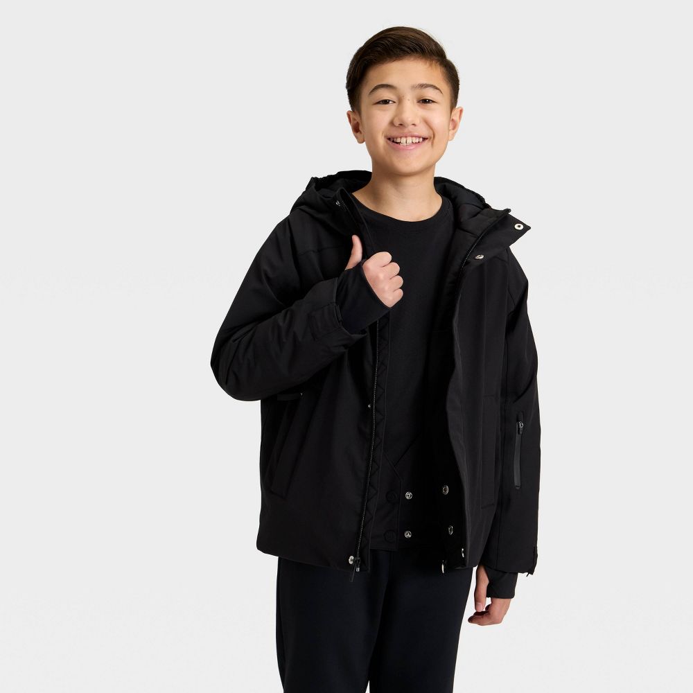Open Box - Kids' Hooded Snowsport Jacket - All In Motion™ Black M