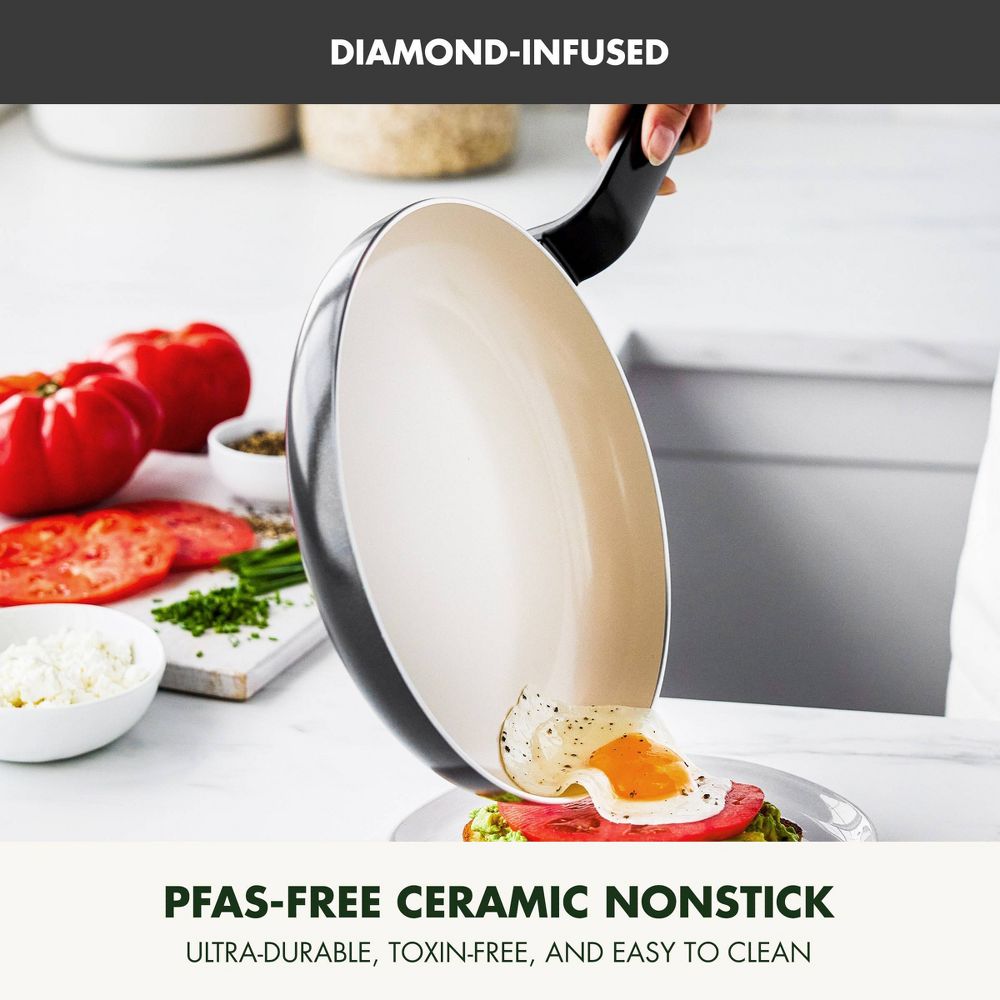 New - GreenPan Rio Advanced 10" Ceramic Nonstick Fry Pan Black