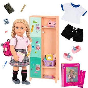 Our Generation Hally & Classroom Cool Locker Accessory Set 18" Doll School Bundle Our GenerationBullseye Deals