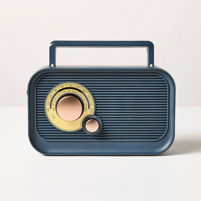 Open Box - Portable Radio Navy/Brass - Hearth & Hand™ with Magnolia