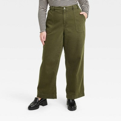 Universal Thread Women's High Waisted Wide Leg Cropped High-Rise Jeans Universal ThreadBullseye Deals