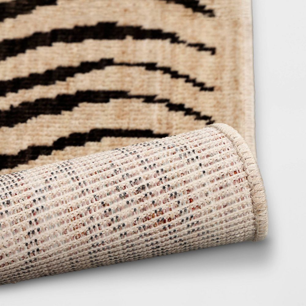 New - Woven Zebra Accent Rug Black/Tan - Threshold™