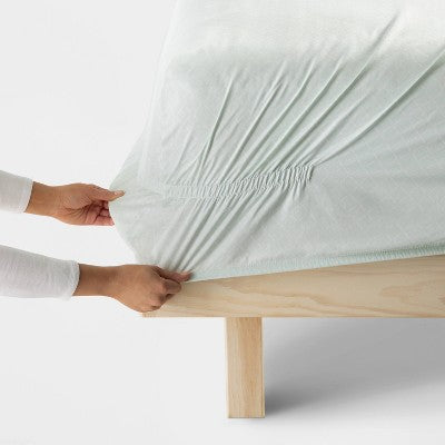 New - Threshold 400 Thread Count Cotton Sateen 4-Piece Sheet Set Deep Pocket ThresholdBullseye Deals