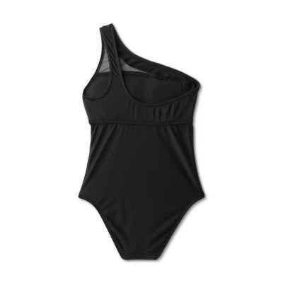Shade & Shore Women's One Shoulder Mesh One Piece Swimsuit Swimwear Shade & ShoreBullseye Deals