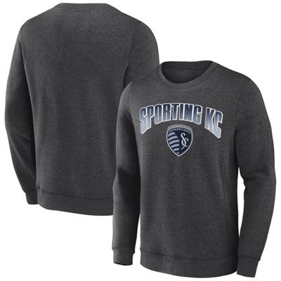 MLS Sporting Kansas City Men's Offside Gray Crew Neck Fleece Sweatshirt MLSBullseye Deals