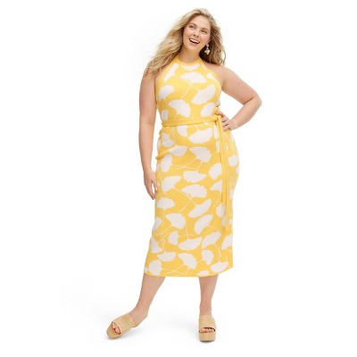 New - Diane von Furstenberg Women's Halter Tie Summer Casual Midi Dress Diane von Furstenberg for TargetBullseye Deals