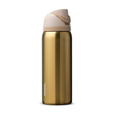 New - Special Edition Owala 32oz Stainless Steel FreeSip Sway Water Bottle - Metallic Gold