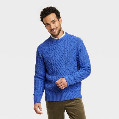 Houston White Adult Unisex Pullover Crew Sweater Cable Knit Houston WhiteBullseye Deals