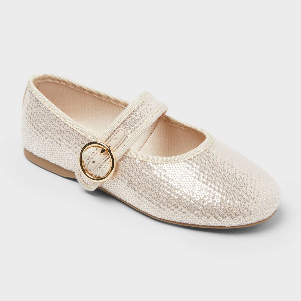 Open Box - Kids' Quilla Ballet Flats - art class™ Gold 5