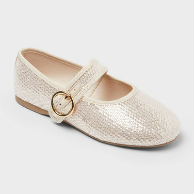 Open Box - Kids' Quilla Ballet Flats - art class™ Gold 5