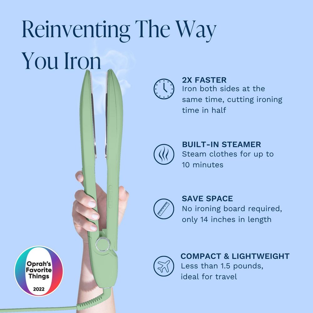 New - Nori Press Handheld Steam Iron Green