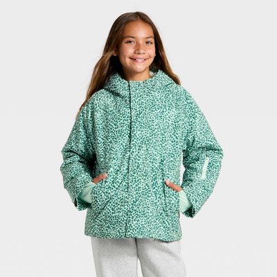 Open Box - Kids' Hooded Snowsport Jacket - All In Motion™ Aqua Green XL