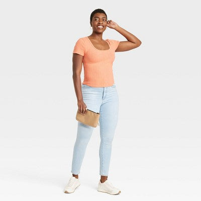 Universal Thread Women's High-Rise Skinny Jeans Cropped Stretchy Slim Universal ThreadBullseye Deals