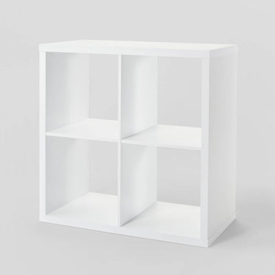 New - 13'' 4 Cube Organizer White - Brightroom™: Decorative Bookshelf, Cubby Storage, MDF & Particle Board, 13" Compatible