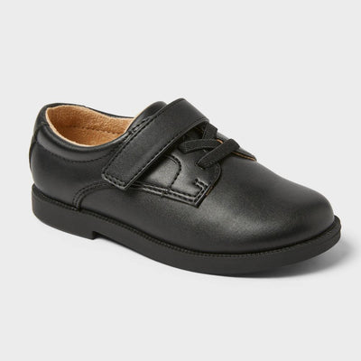 New - Toddler Miles Dress Shoes - Cat & Jack™ Black 11T: Hook and Loop, Flexible Sole, Round Toe