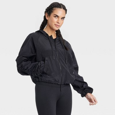 New - Joylab Women's Zip-Up Winter Hooded Packable Windbreaker Jacket Relaxed Fit JoyLabBullseye Deals