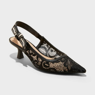 New - Women's Milan Slingback Kitten Pumps - A New Day A New DayBullseye Deals